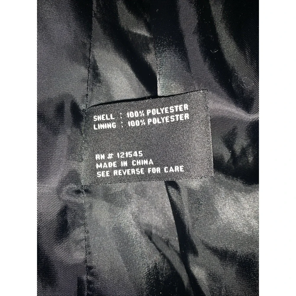 London Fog Women's Trench Coat Black Double Breasted Size Large Plaid Lining